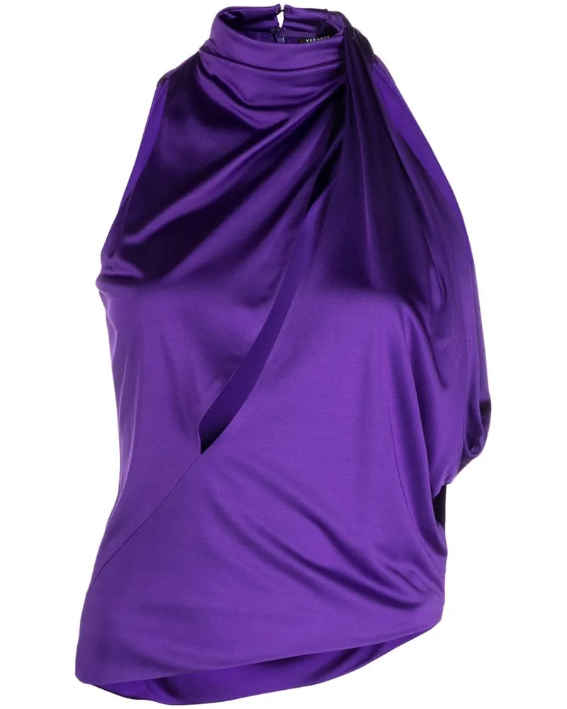 Versace Neckholder-Top - Violett Violett