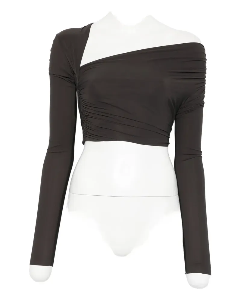 Amazuìn Asymmetrische Bluse - Braun Braun