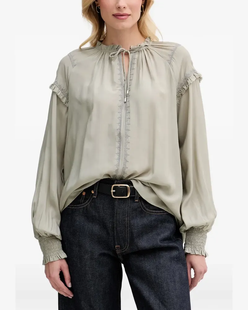 Mos Mosh MMMArb Sansa Emb Bluse mit Stickerei - Grün Grün