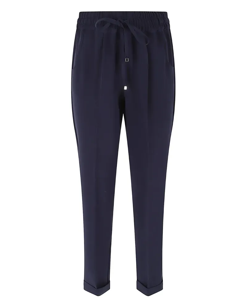 Kiton drawstring-fastening silk trousers - Blau Blau