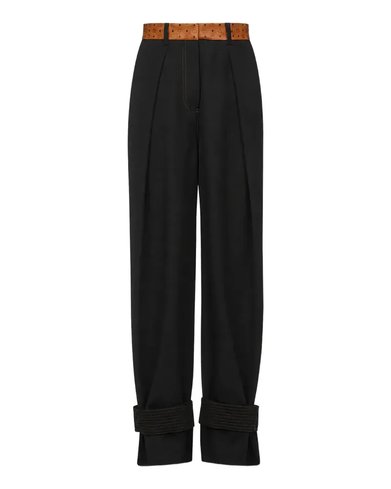 MCM Hose mit Logo-Bund - Schwarz Schwarz