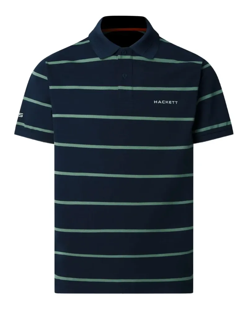 Hackett Gestreiftes Poloshirt - Blau Blau