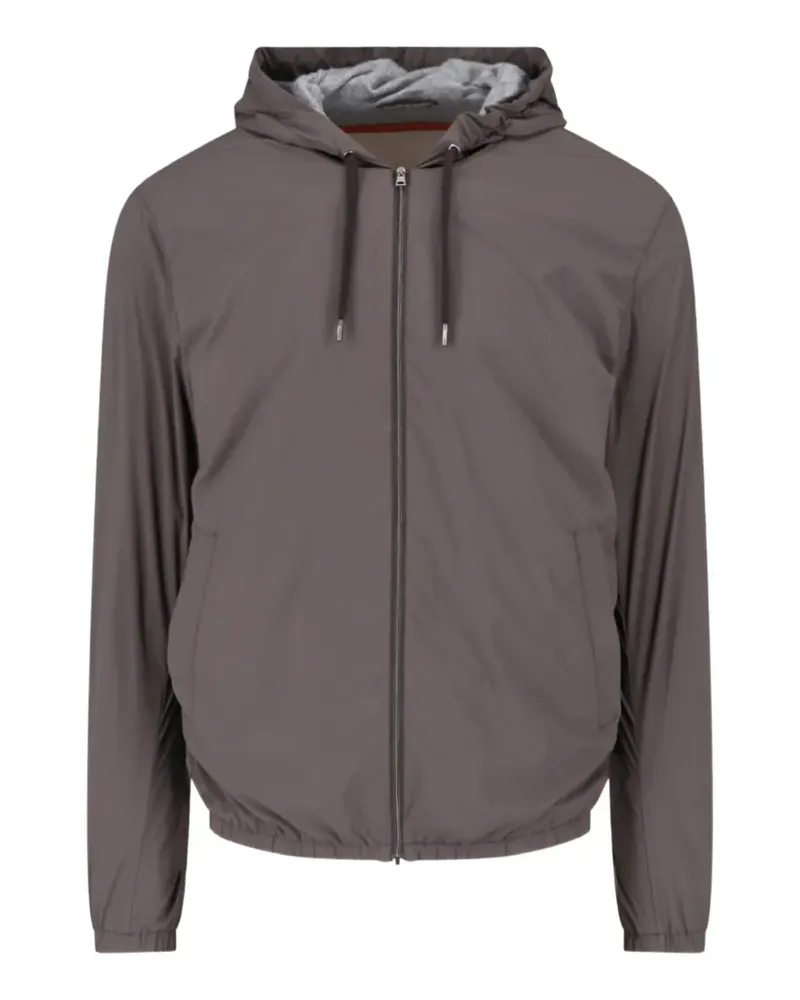 Herno Kapuzenjacke mit Kordelzug - Braun Braun