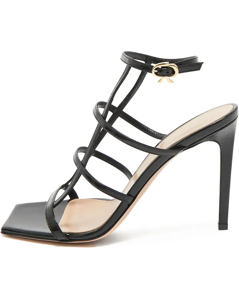 Gianvito Rossi Sandalen aus Lackleder - Schwarz Schwarz