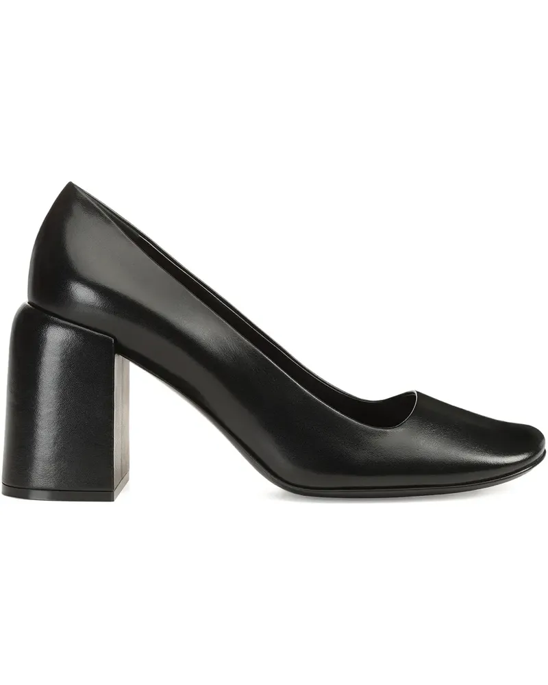 Sergio Rossi 80mm square block-heel pumps - Schwarz Schwarz