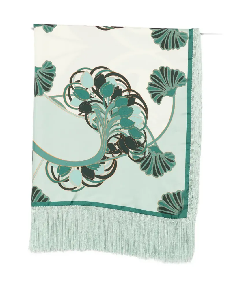 La DoubleJ fringed scarf - Grün Grün