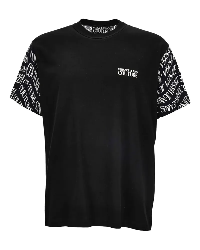 Versace Jeans Liquify T-Shirt mit Logo-Print - Schwarz Schwarz