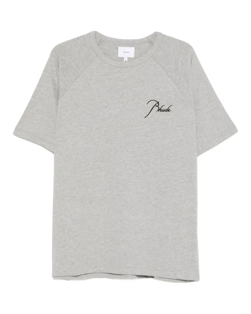 RHUDE T-Shirt mit Stickerei - Grau Grau