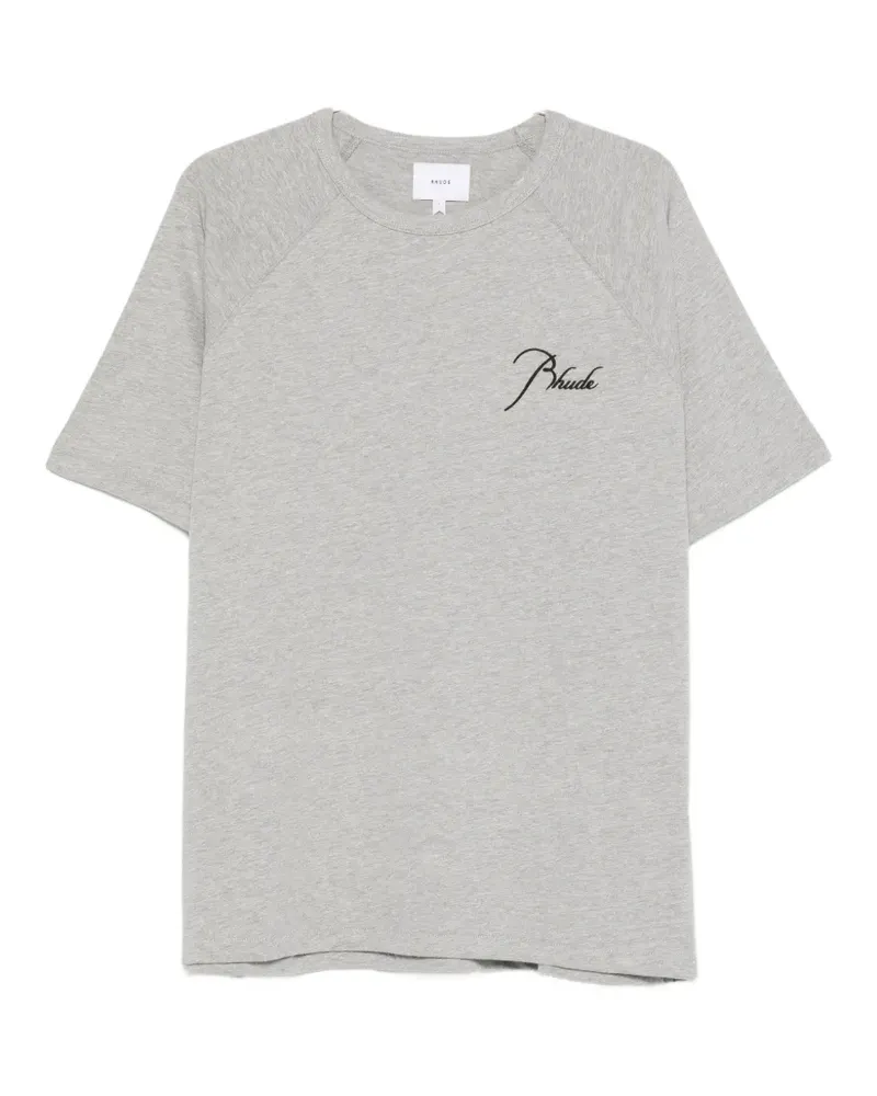 RHUDE embroidered T-shirt - Grau Grau