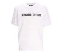 T-Shirt mit Logo-Print - Weiß