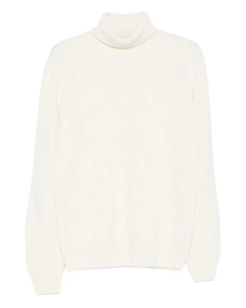 BARBA Pullover mit Rollkragen - Weiß Weiß