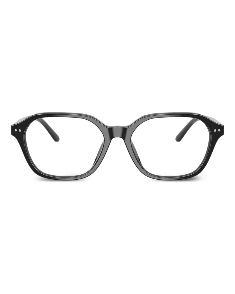 Ralph Lauren Eckige Brille mit Glanzoptik - Schwarz Schwarz