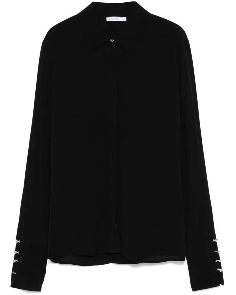 Patrizia Pepe Hemd aus Krepp - Schwarz Schwarz