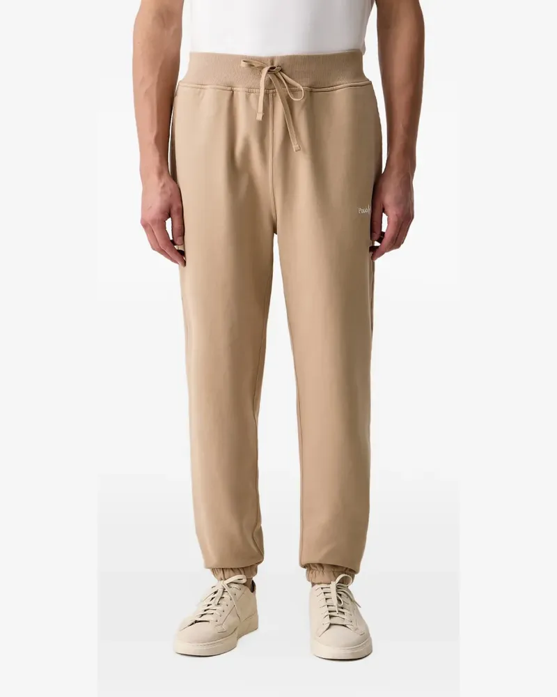 Ralph Lauren logo-embroidered drawstring track pants - Nude Nude