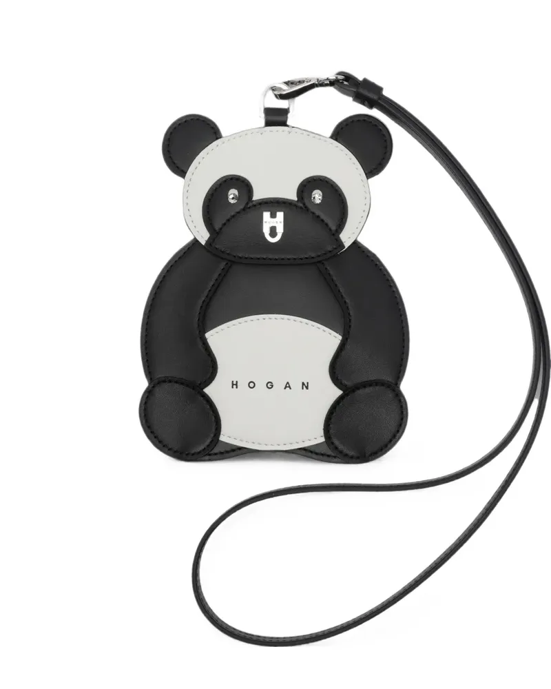 Hogan panda-patch card holder - Schwarz Schwarz