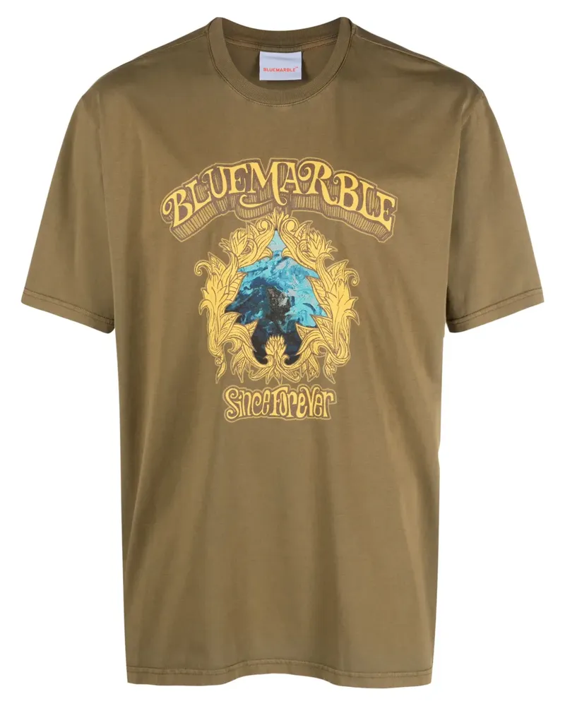 BLUEMARBLE T-Shirt mit Logo-Print - Grün Grün