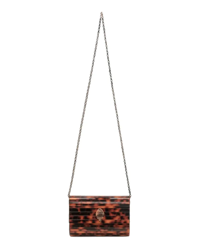 Kurt Geiger Party Eagle tortoiseshell-effect clutch bag - Braun Braun