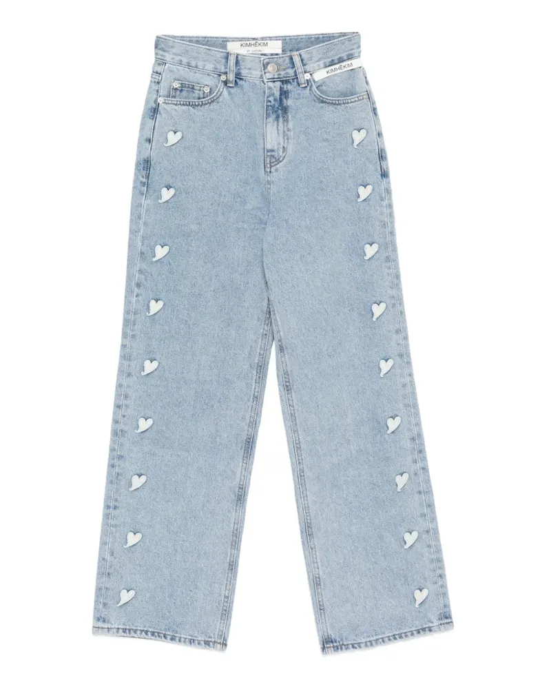 KIMHEKIM Jeans mit Herzmotiv - Blau Blau