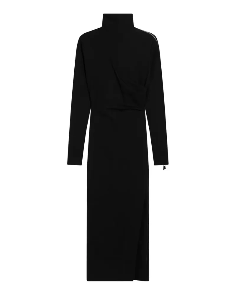 ATTICO Midikleid mit Reißverschlüssen - Schwarz Schwarz