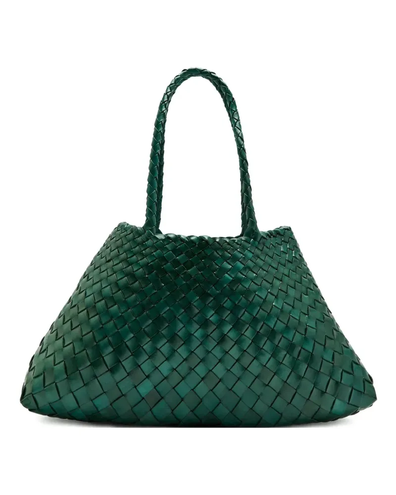 Dragon Diffusion Santa Croce woven braided tote bag - Grün Grün