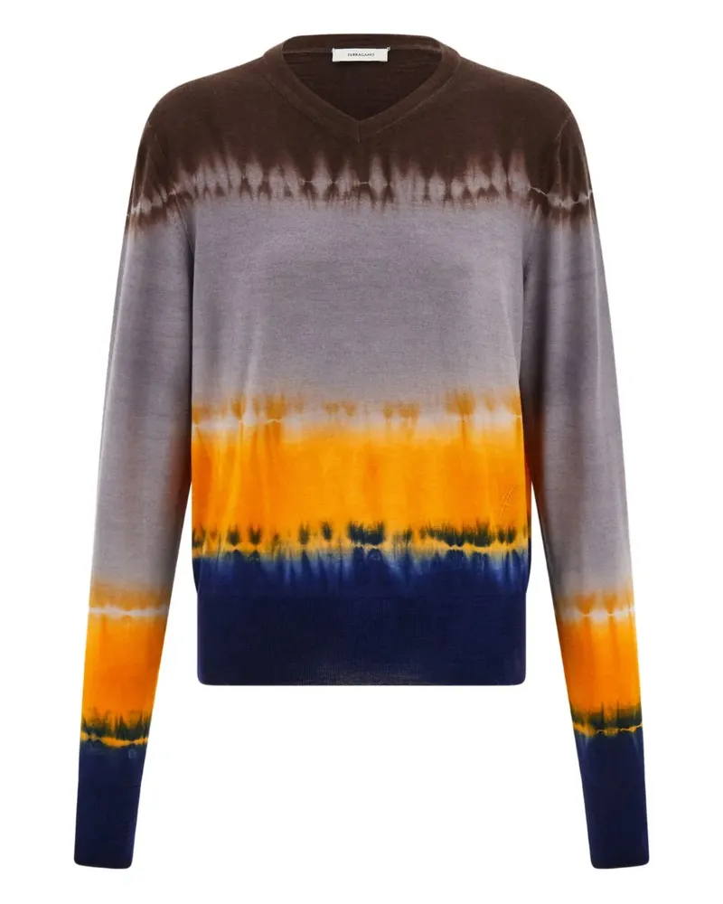 Ferragamo Pullover mit Batikmuster - Braun Braun