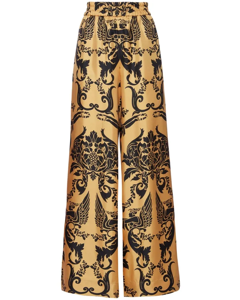 La DoubleJ Palazzo mit durchgehendem Print - Gold Gold