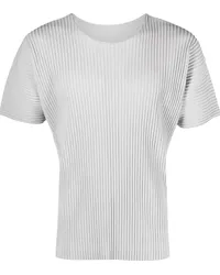 Issey Miyake Plissiertes Color Pleats T-Shirt Grau