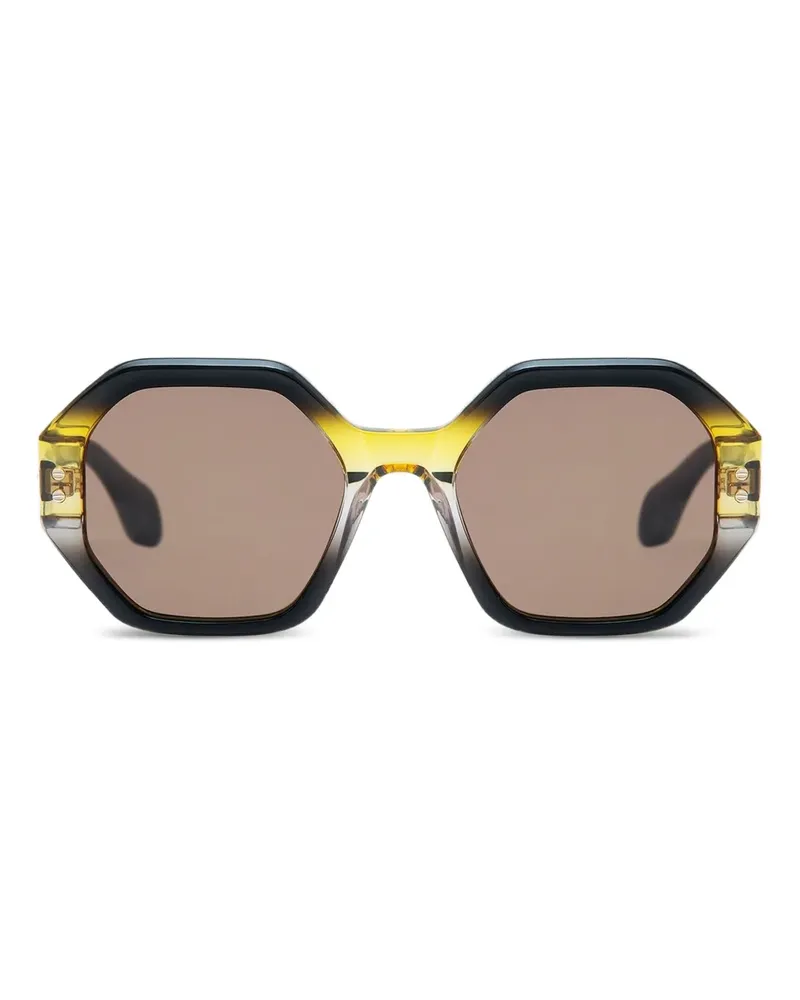 GIGI STUDIOS Sonnenbrille mit geometrischem Gestell - Schwarz Schwarz