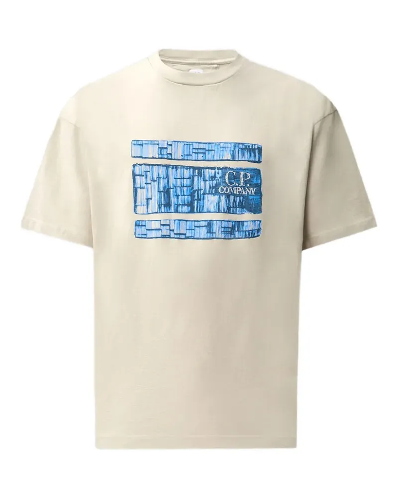 C.P. Company T-Shirt mit grafischem Print - Nude Nude