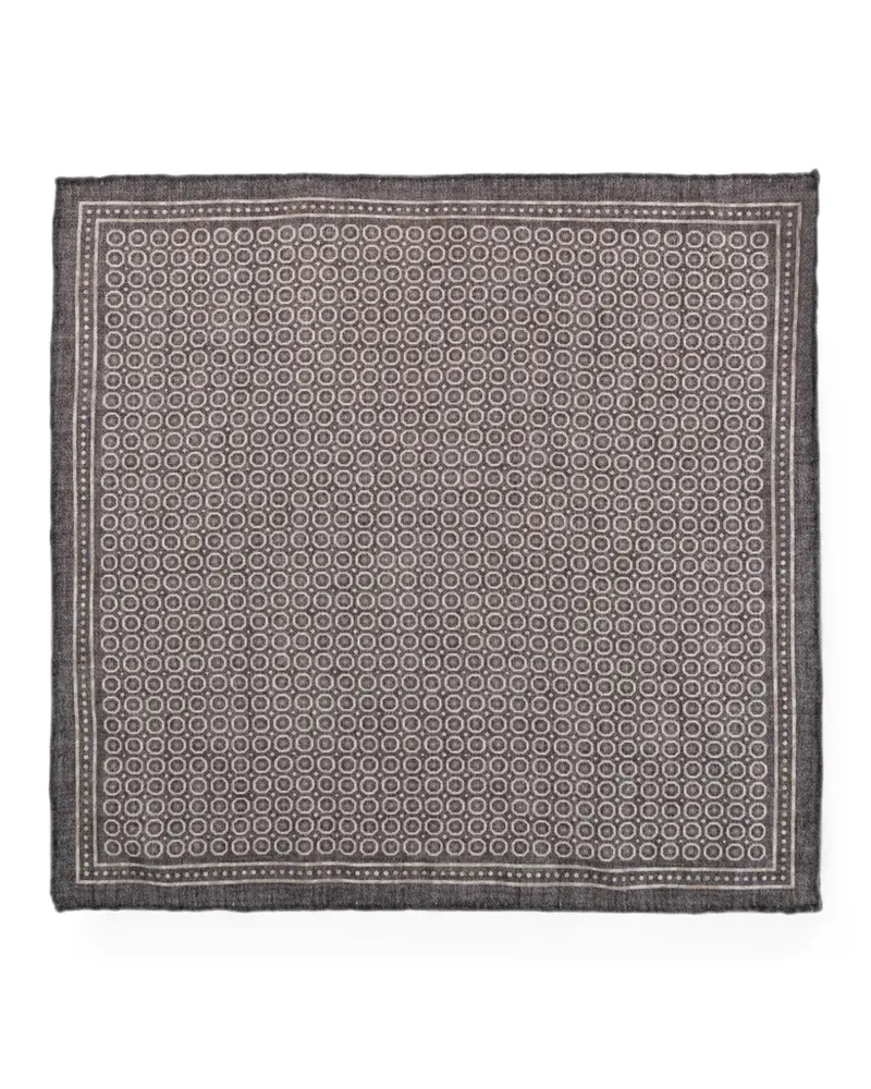 Eleventy patterned pocket square - Grau Grau