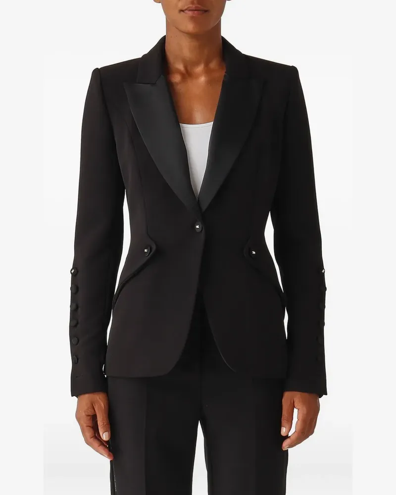 Elisabetta Franchi Jacke mit Knopfdetails - Schwarz Schwarz