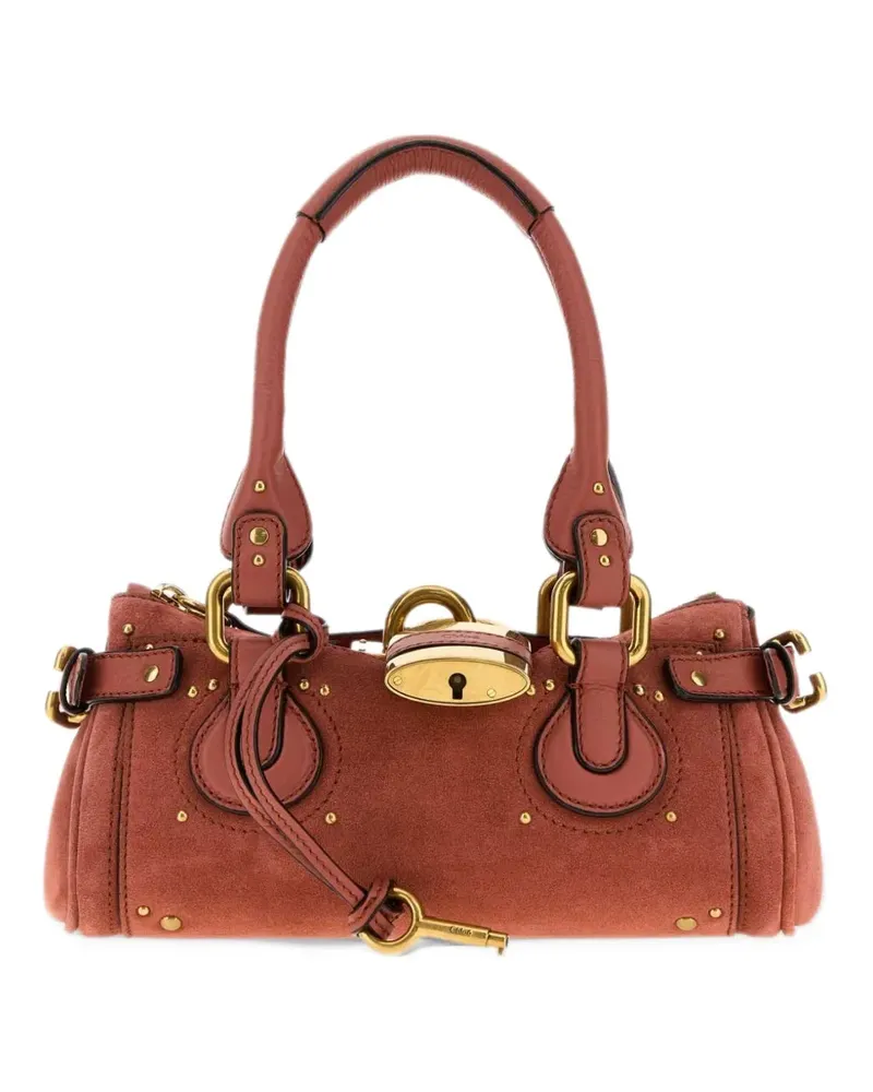 Chloé small Paddington bag in suede leather - Rot Rot