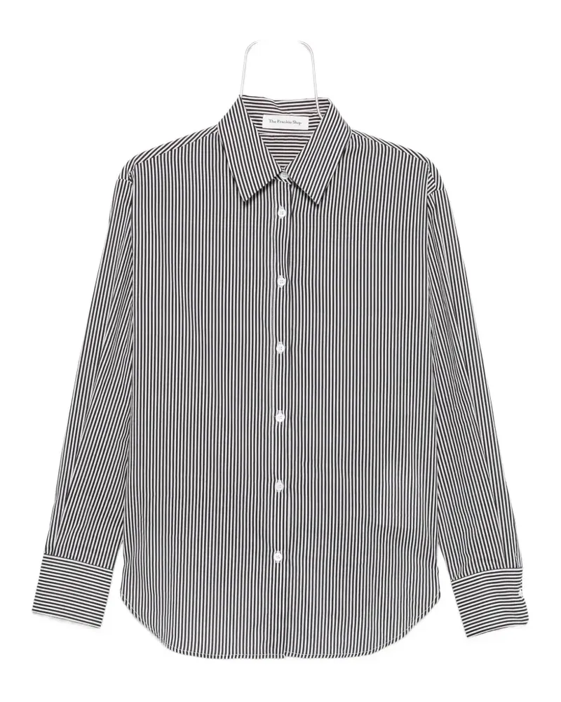FRANKIE Shop Peri striped button-down shirt - Weiß Weiß
