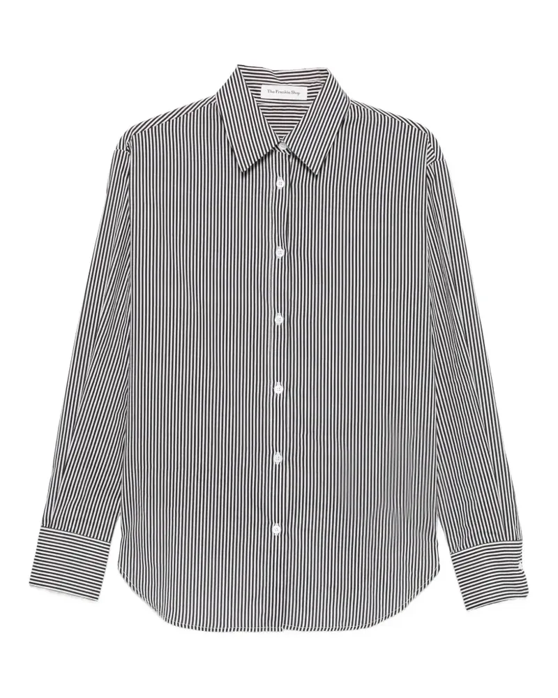 FRANKIE Shop Peri striped button-down shirt - Weiß Weiß