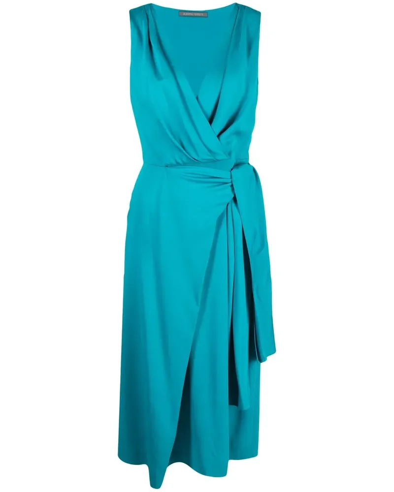 Alberta Ferretti Midikleid im Wickelstil - Blau Blau