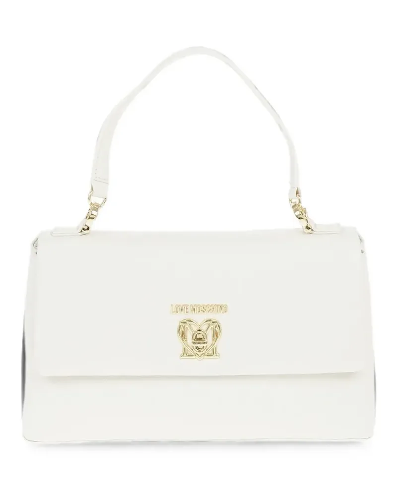 Moschino logo-plaque tote bag - Weiß Weiß