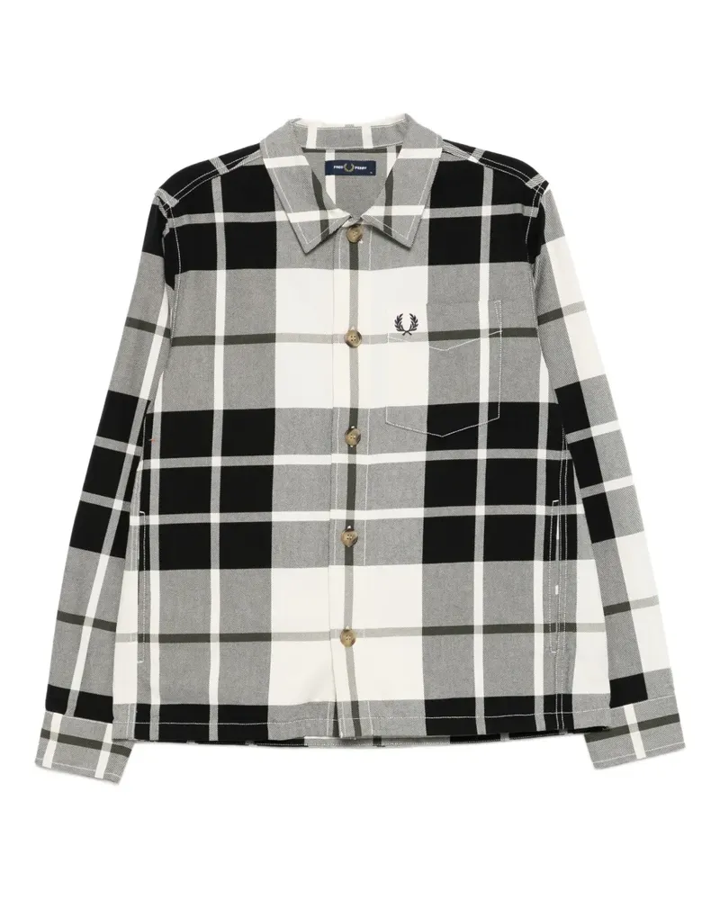 Fred Perry Hemd mit Schottenkaromuster - Schwarz Schwarz