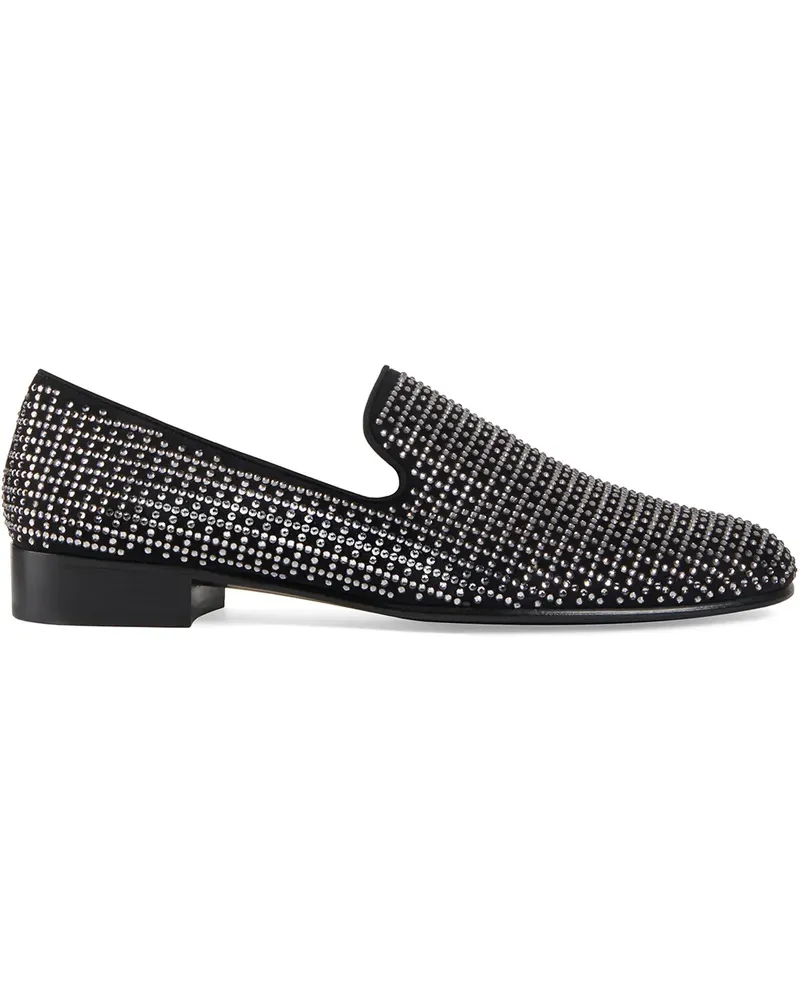 Giuseppe Zanotti Lewis' Loafer mit Kristallen - Schwarz Schwarz