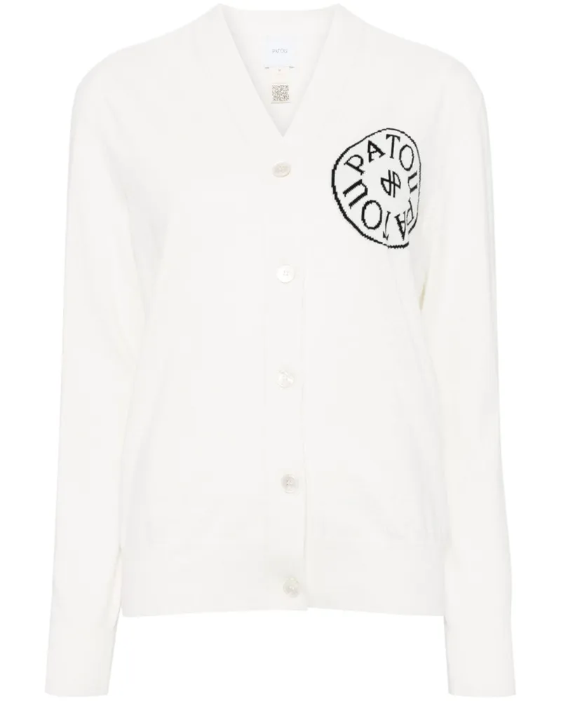 Patou Cardigan mit Logo - Weiß Weiß