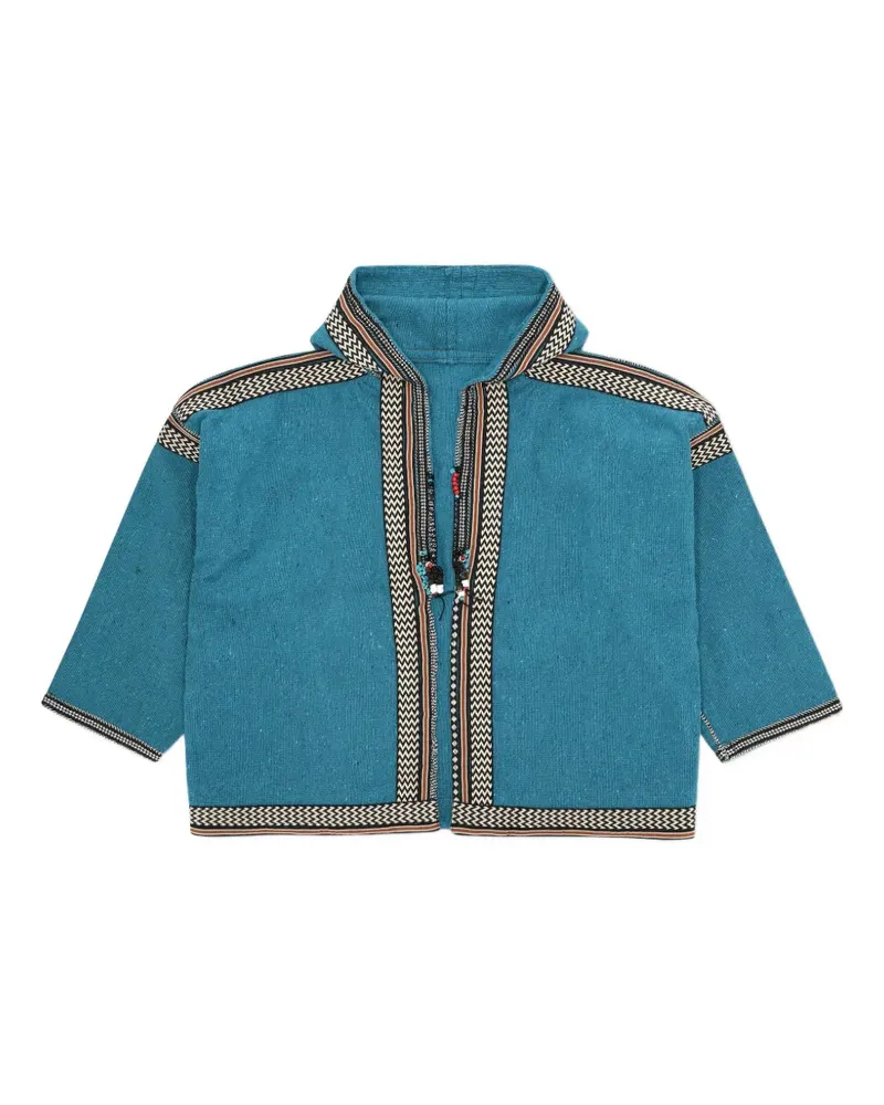 Fortela oversized cotton poncho - Blau Blau