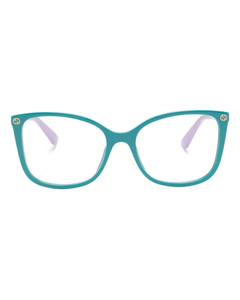 Gucci Brille mit eckigem Gestell - Blau Blau