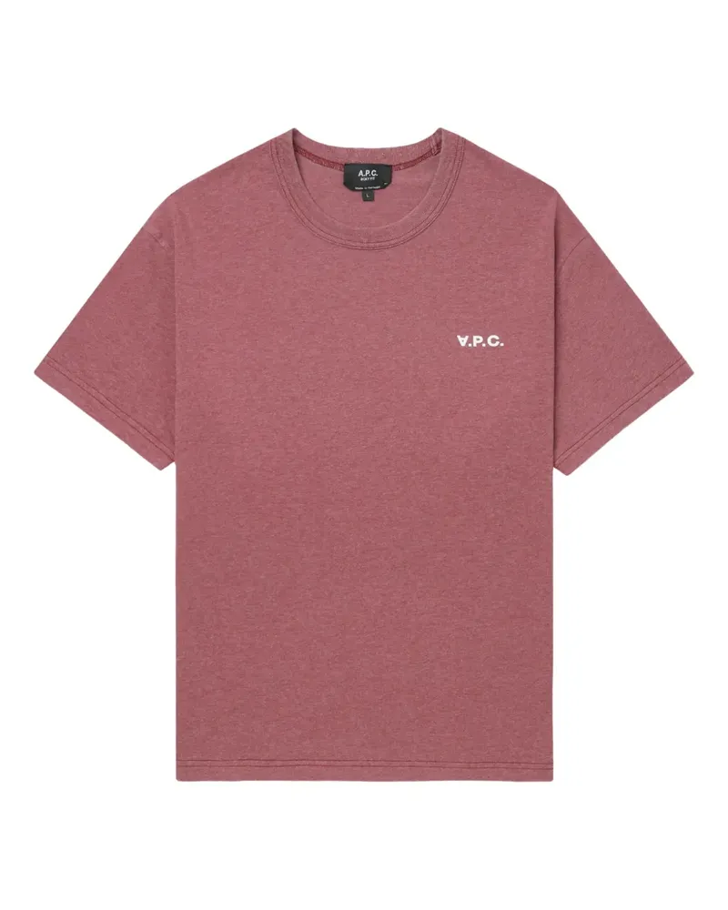 A.P.C. logo-print T-shirt - Rot Rot