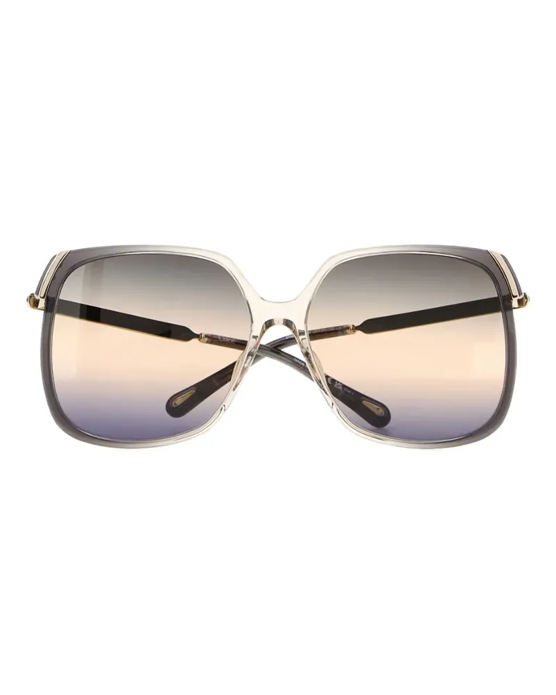 Chloé Sonnenbrille mit eckigem Gestell - Grau Grau