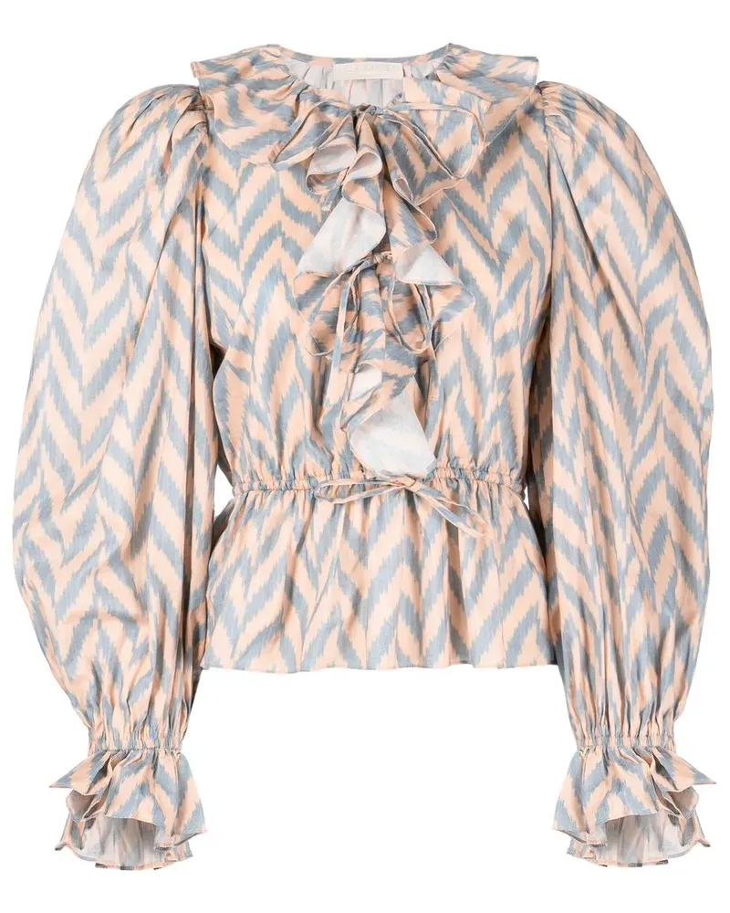 Ulla Johnson Bluse mit Zickzackmuster - Nude Nude