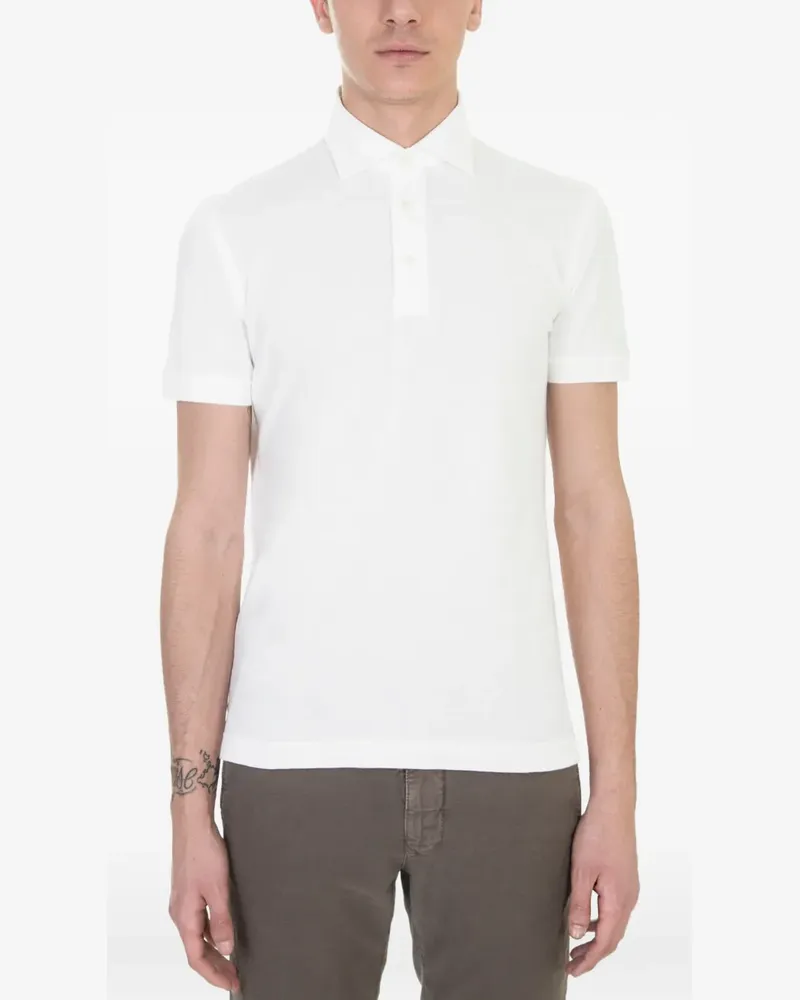 Dell'oglio Klassisches Poloshirt - Weiß Weiß