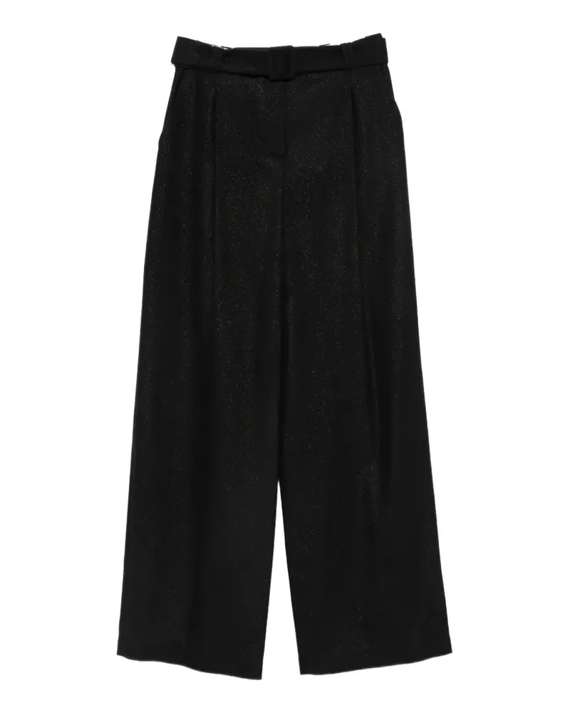 Eleventy belted pleated trousers - Schwarz Schwarz
