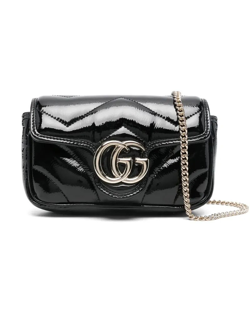 Gucci Mini GG Marmont Schultertasche - Schwarz Schwarz