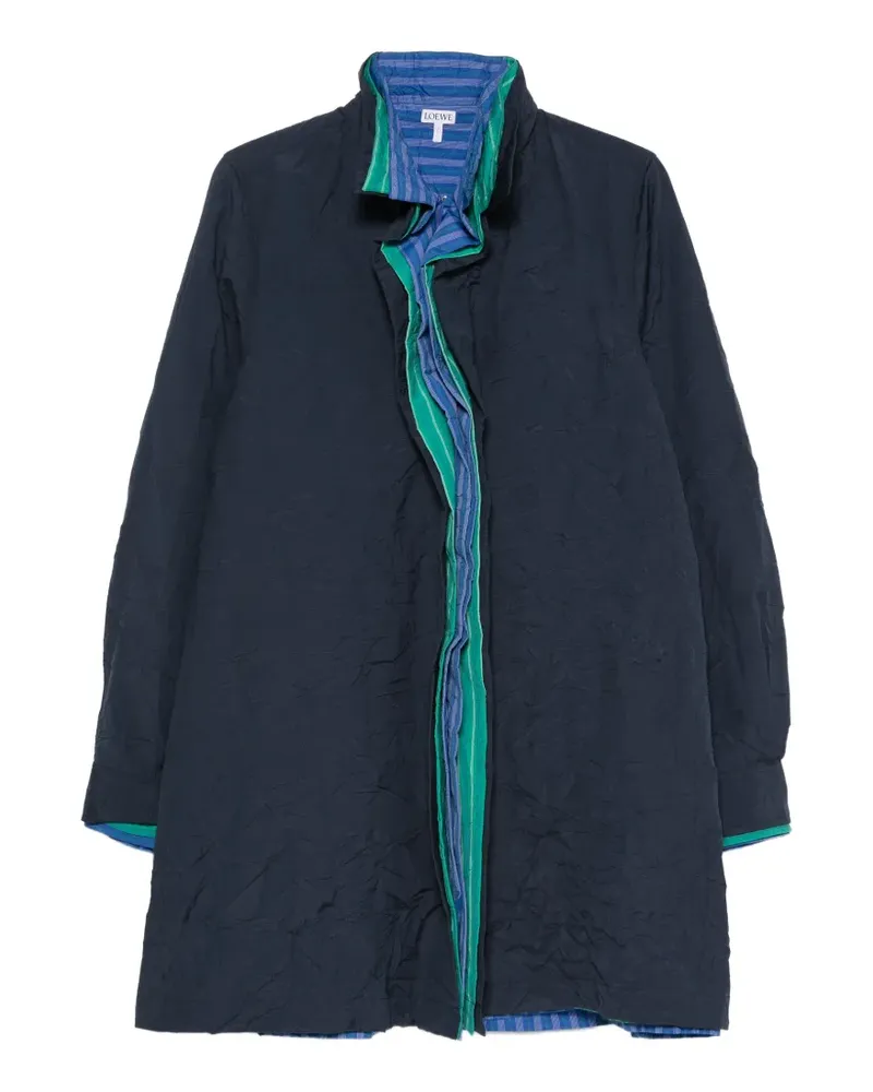 Loewe crinkled-effect ruffled mini dress - Blau Blau