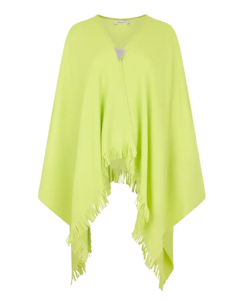 Fabiana Filippi asymmetric fringe poncho - Grün Grün