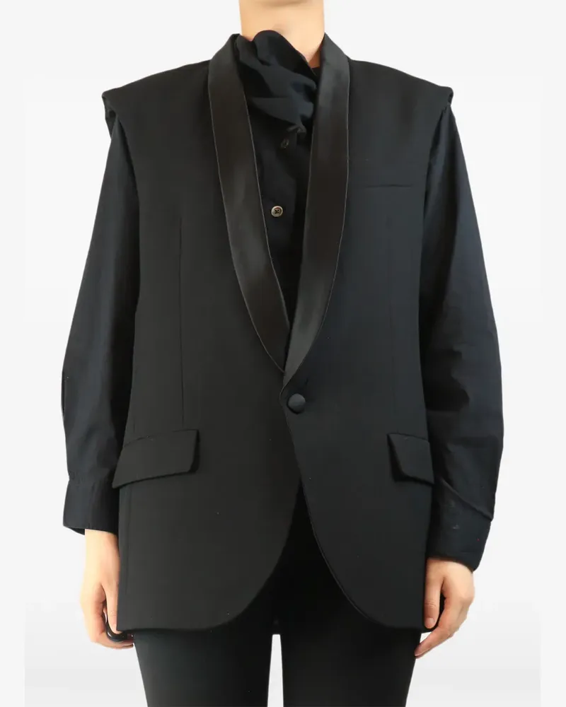 Rabens Saloner shawl-lapel waistcoat - Schwarz Schwarz
